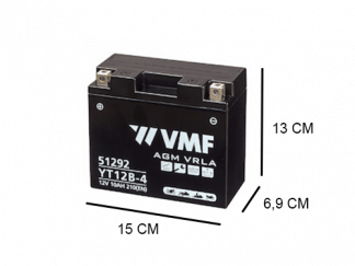 EEN factory activated 10Ah AGM motor accu van VMF