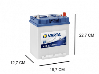 A13 Varta Blue Dynamic 40Ah,12V, 330A (540125033)