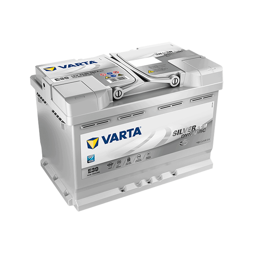 gokken oppervlakte tekort Varta E39 AGM start-stop accu, 70Ah, 760A, 12V - Accudeal