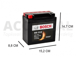 YTX14-BS Bosch AGM 12Ah Motor accu, 200A, 12V -