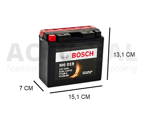 woonadres grafisch eend YT12B-BS Bosch AGM 12Ah Motor accu, 215A, 12V - Accudeal