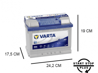 N60 Varta start-stop accu 60ah EFB Bleu Dynamic 560500064