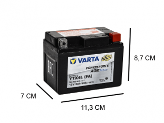 YTX4L-4 Varta AGM Motor accu, 50A, 12V - Accudeal