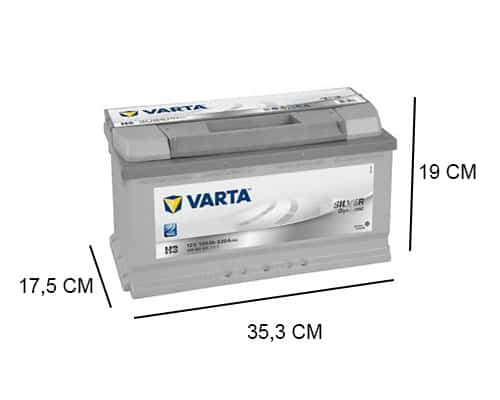 Varta H3 100Ah Silver Dynamic accu, 830A, 12V - Accudeal